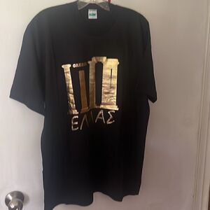 Sax Sports Ladies Tee with Greece Metallic emblem on front